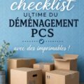 Checklist de déménagement numérique avec divers outils et imprimables