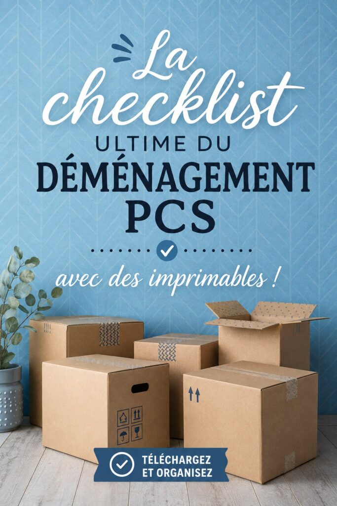 Checklist de déménagement numérique avec divers outils et imprimables
