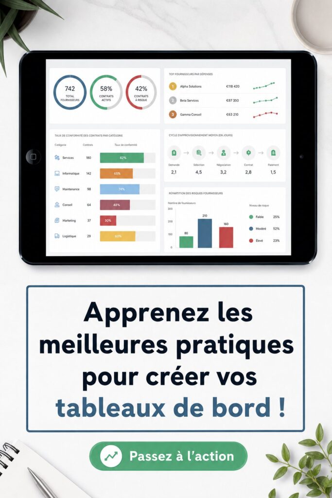 Un tableau de bord interactif montrant des données visuelles claires