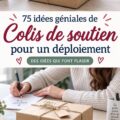 Colis de soutien bien emballé avec des objets réconfortants