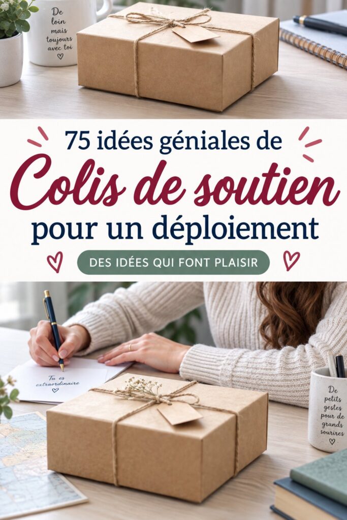 Colis de soutien bien emballé avec des objets réconfortants
