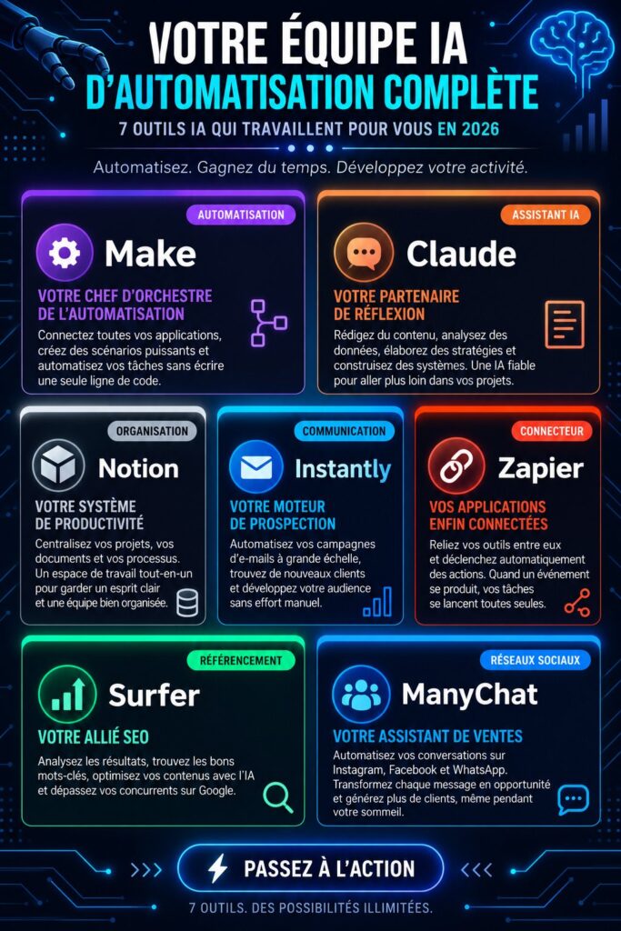 Image illustrant des outils d'IA modernes pour le métier en 2026.