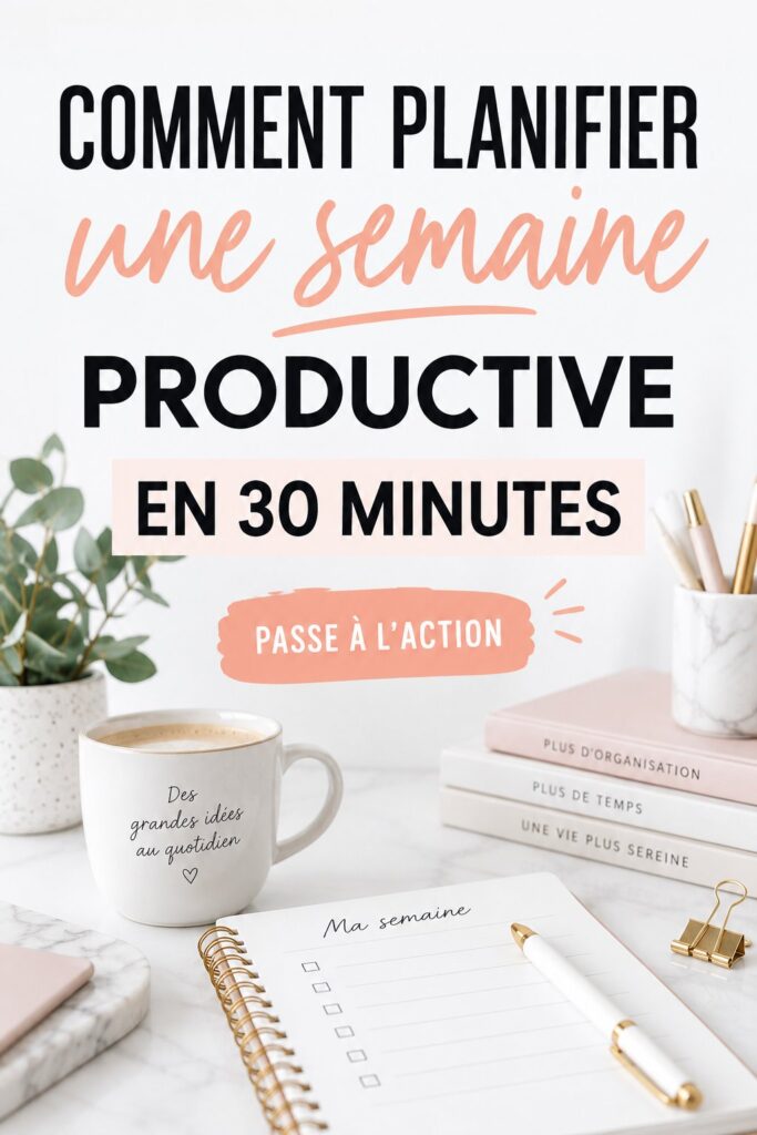 Femme organisant sa semaine avec une application de planification sur un ordinateur